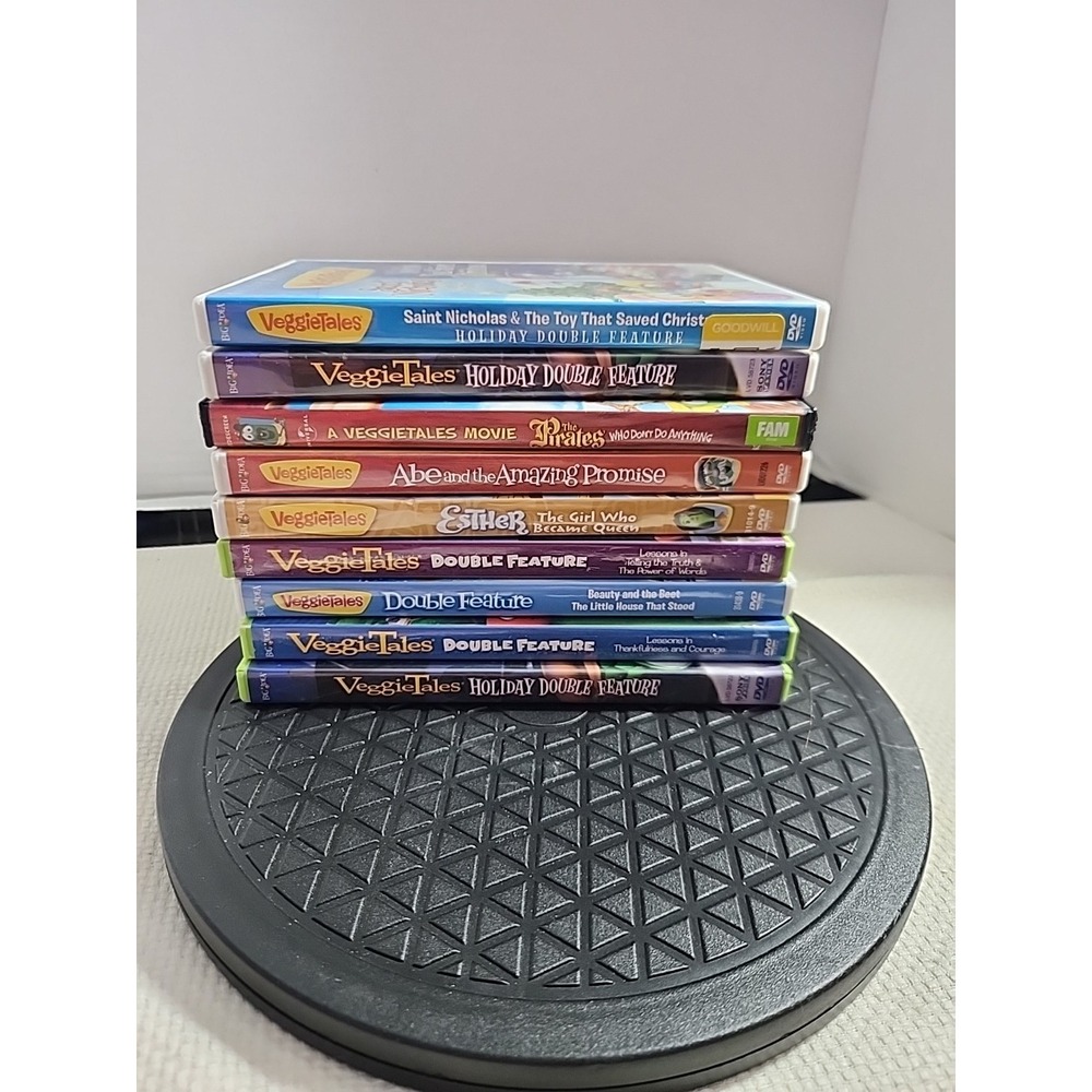 9 Kids DVDs Christian Bible VeggieTales Moses Esther David God Jesus Stories
